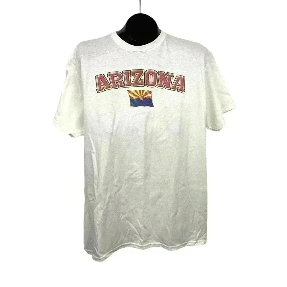 VTG Arizona White T-Shirts LARGE Grand Canyon State Y2K‎